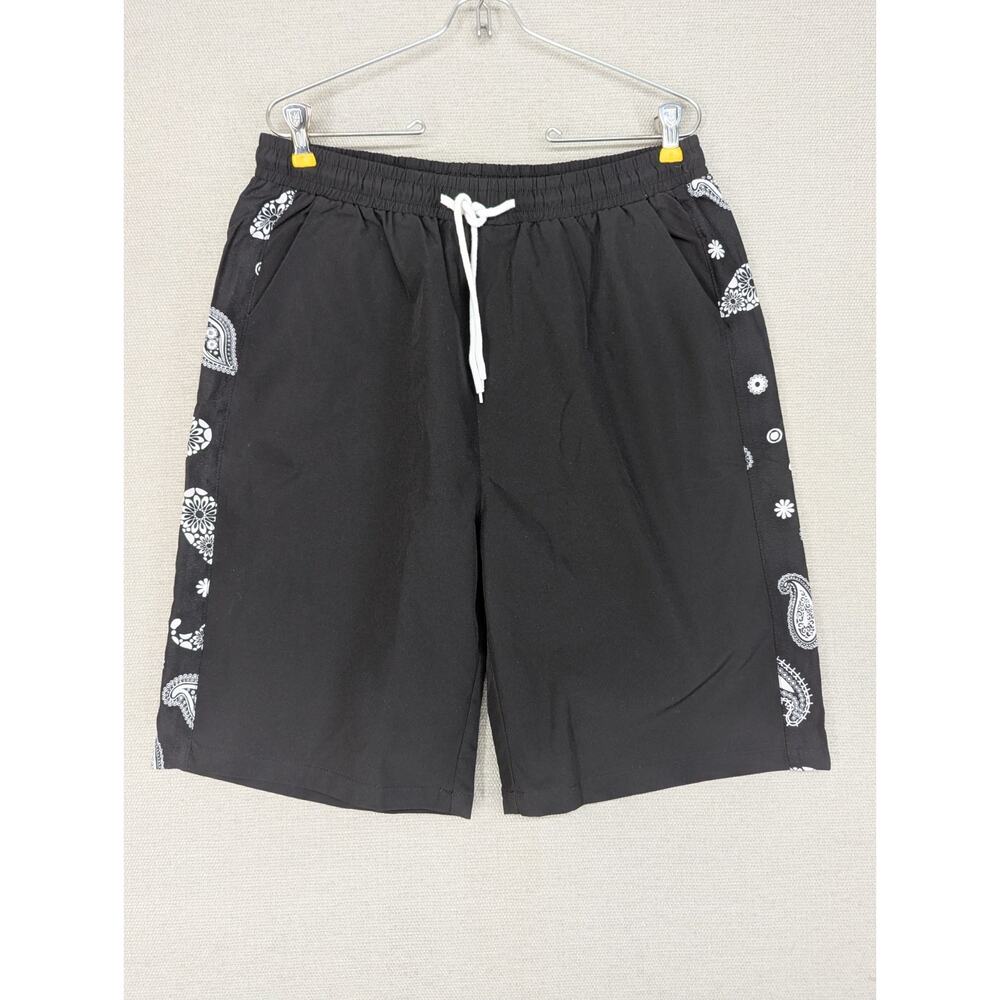 Shein Swim Trunks Board Shorts Size Large Black - 0825F53